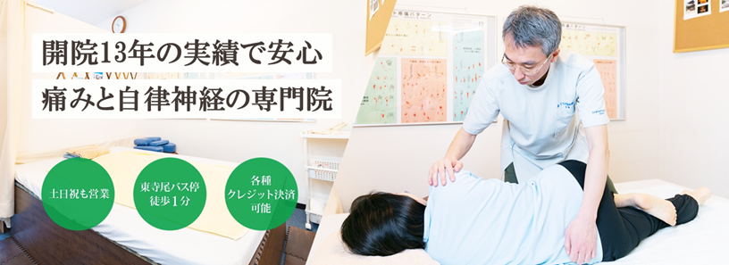てらお整体院は、痛みと自律神経の専門院です